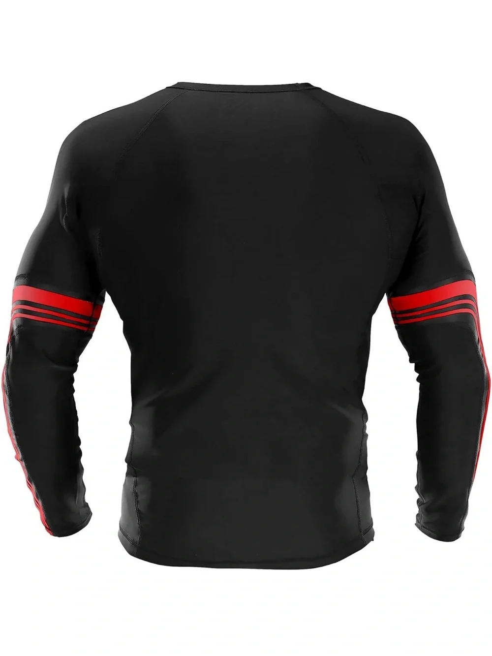 Sanabul Black & Red Long Sleeve Men’s jujutsu rash guard/ workout top